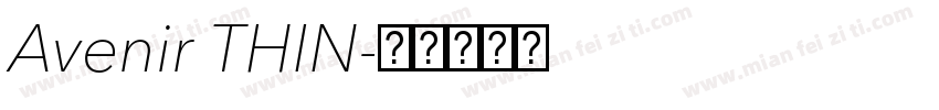 Avenir THIN字体转换